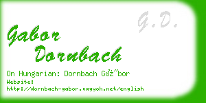 gabor dornbach business card